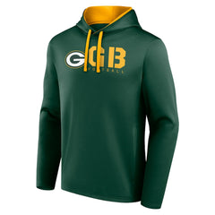 Green Bay Packers Logo Athletic Head Start Pullover Hoodie Green - NFL