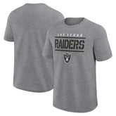 Las Vegas Raiders Logo Athletic Top Notch T-Shirt Heather Gray - NFL