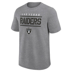 Las Vegas Raiders Logo Athletic Top Notch T-Shirt Heather Gray - NFL