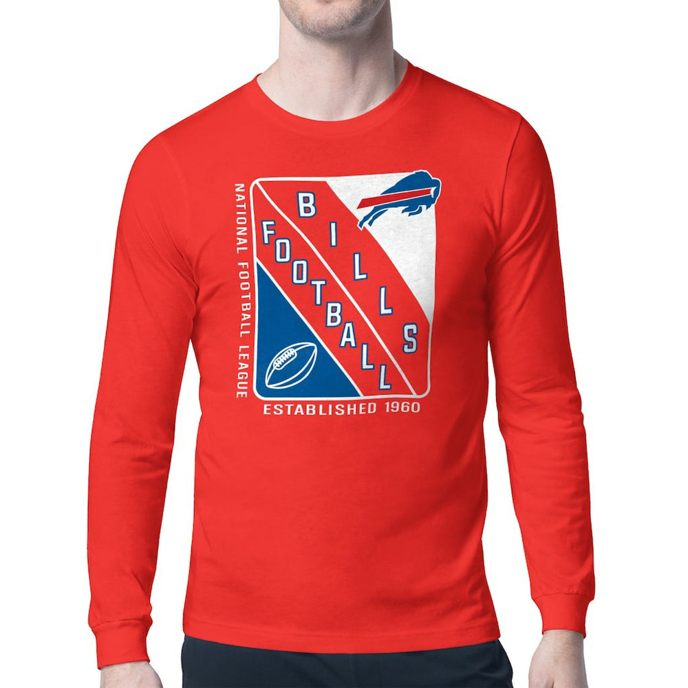 Buffalo Bills Starter Shield Logo Long Sleeve T-Shirt Red - NFL