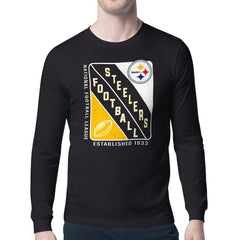 Pittsburgh Steelers Starter Shield Logo Long Sleeve T-Shirt Black - NFL
