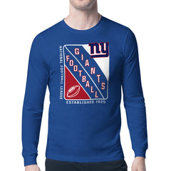 New York Giants Starter Shield Logo Long Sleeve T-Shirt Royal - NFL