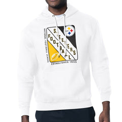 Pittsburgh Steelers Starter Shield Logo Pullover Hoodie White - NFL