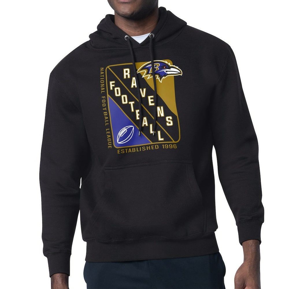 Baltimore Ravens Starter Shield Logo Pullover Hoodie Black - NFL