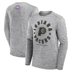 Fanatics - Indiana Pacers NBA Hoops for Troops Long Sleeve T-Shirt - Heather Gray