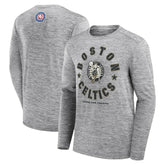 Fanatics - Boston Celtics NBA Hoops for Troops Long Sleeve T-Shirt - Heather Gray