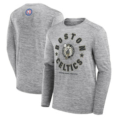 Fanatics - Boston Celtics NBA Hoops for Troops Long Sleeve T-Shirt - Heather Gray