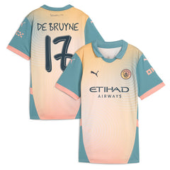 Puma Kevin De Bruyne Manchester City Women's 2024/25 Fourth Replica Player Jerseys - Blue