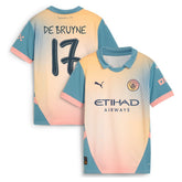 Puma Kevin De Bruyne Manchester City Youth 2024/25 Fourth Replica Player Jerseys - Blue