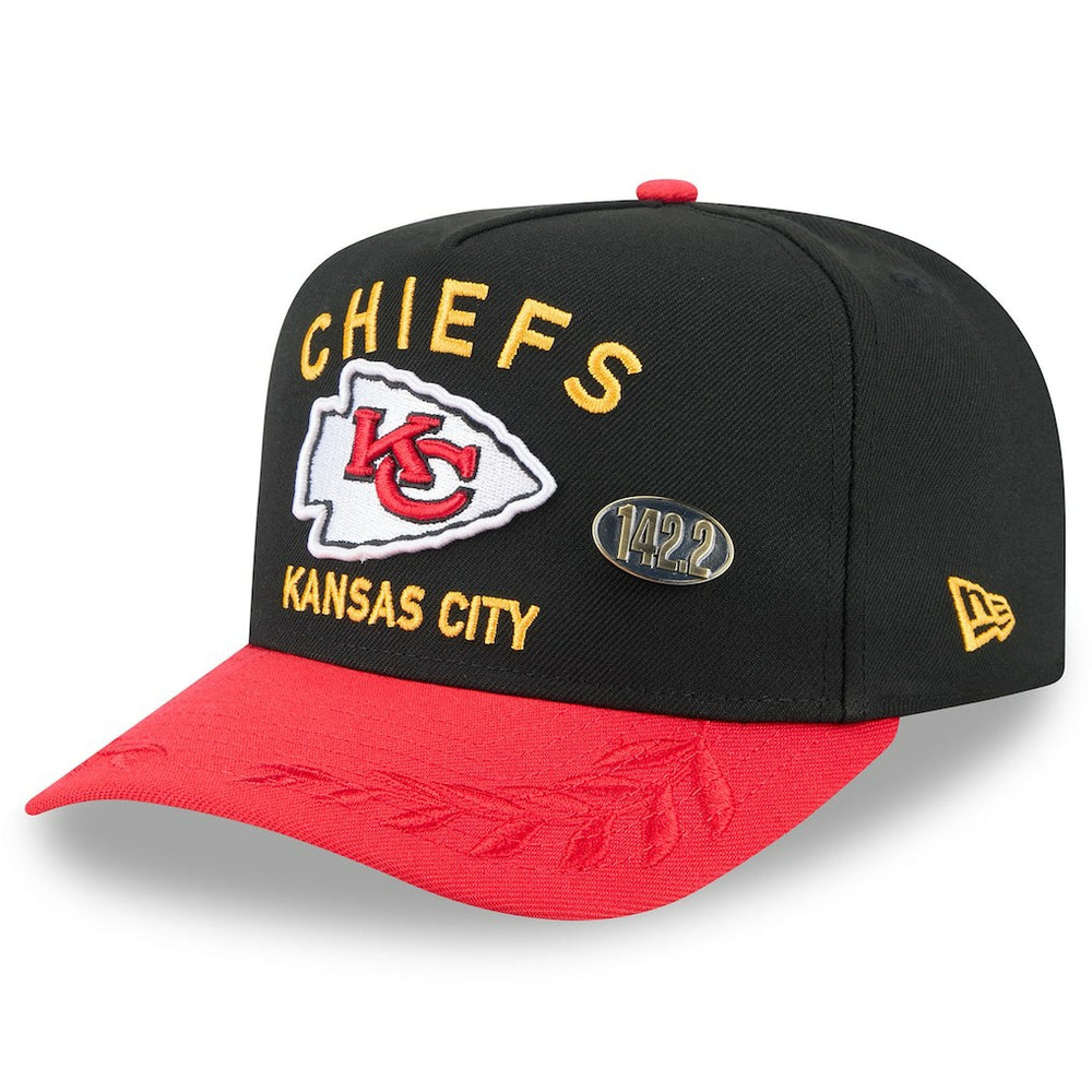 Kansas City Chiefs New Era 2025 NFL Draft On Stage A-Frame 59FIFTY Fitted Hat Black/Red - NFL