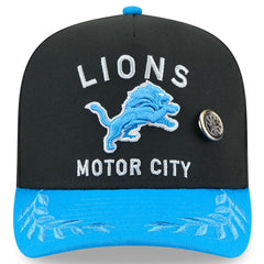 Detroit Lions New Era 2025 NFL Draft On Stage A-Frame 59FIFTY Fitted Hat Black/Blue - NFL