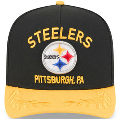 Pittsburgh Steelers New Era 2025 NFL Draft A-Frame 9FIFTY Snapback Hat Black/Gold - NFL