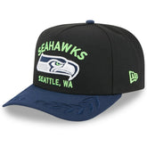 Seattle Seahawks New Era 2025 NFL Draft A-Frame 9FIFTY Snapback Hat Black/College Navy - NFL