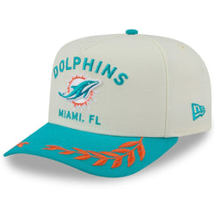 Miami Dolphins New Era 2025 NFL Draft A-Frame 9FIFTY Snapback Hat Cream/Aqua - NFL