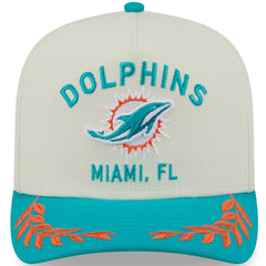 Miami Dolphins New Era 2025 NFL Draft A-Frame 9FIFTY Snapback Hat Cream/Aqua - NFL