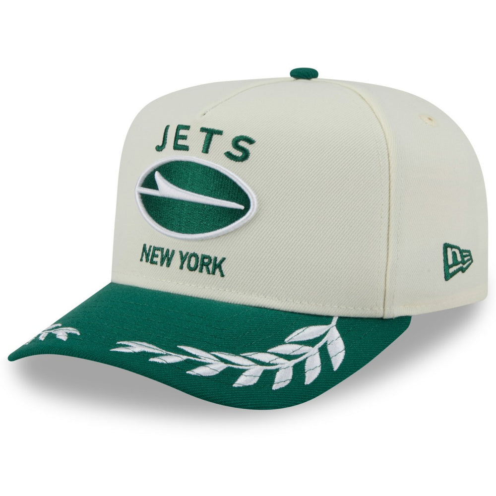 New York Jets New Era 2025 NFL Draft A-Frame 9FIFTY Snapback Hat Cream/Green - NFL