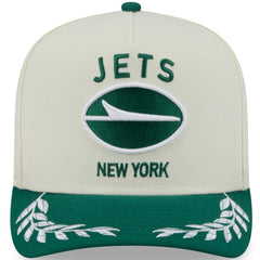 New York Jets New Era 2025 NFL Draft A-Frame 9FIFTY Snapback Hat Cream/Green - NFL