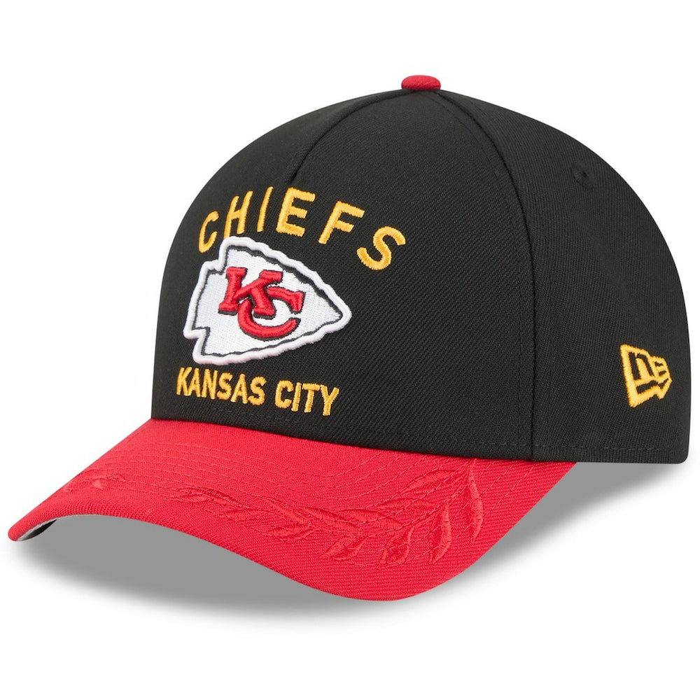 Kansas City Chiefs New Era 2025 NFL Draft 9FORTY A-Frame M-Crown Adjustable Hat Black/Red - NFL