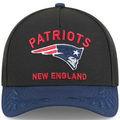 New England Patriots New Era 2025 NFL Draft 9FORTY A-Frame M-Crown Adjustable Hat Black/Navy - NFL