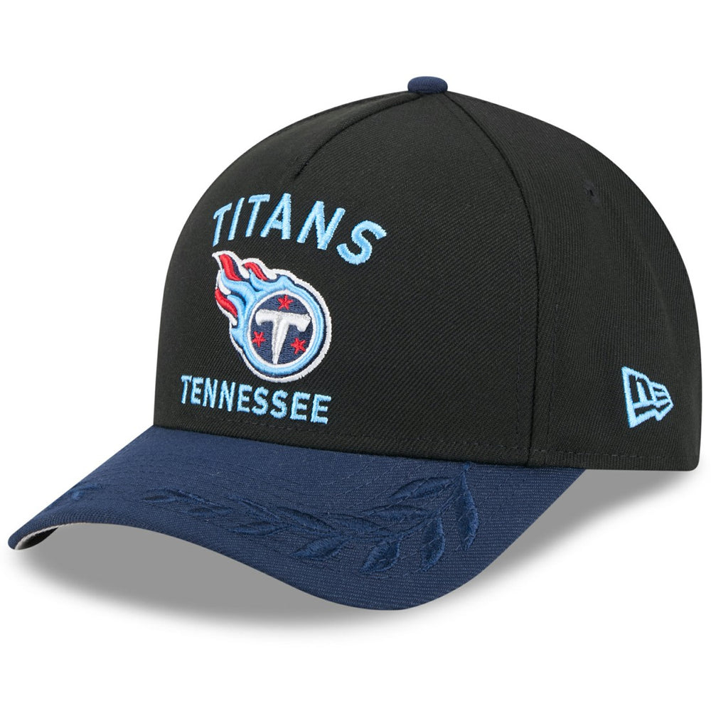 Tennessee Titans New Era 2025 NFL Draft 9FORTY A-Frame M-Crown Adjustable Hat Black/Navy - NFL