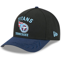 Tennessee Titans New Era 2025 NFL Draft 9FORTY A-Frame M-Crown Adjustable Hat Black/Navy - NFL
