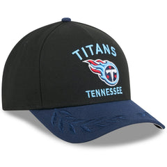Tennessee Titans New Era 2025 NFL Draft 9FORTY A-Frame M-Crown Adjustable Hat Black/Navy - NFL