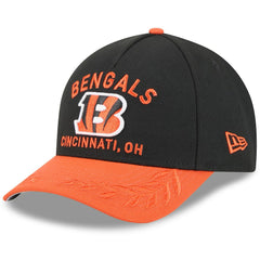 Cincinnati Bengals New Era 2025 NFL Draft 9FORTY A-Frame M-Crown Adjustable Hat Black/Orange - NFL