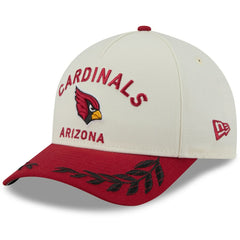 Arizona Cardinals New Era 2025 NFL Draft 9FORTY A-Frame M-Crown Adjustable Hat Cream/Cardinal - NFL