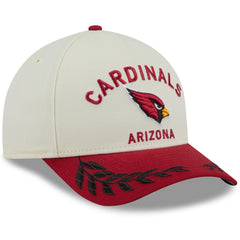 Arizona Cardinals New Era 2025 NFL Draft 9FORTY A-Frame M-Crown Adjustable Hat Cream/Cardinal - NFL