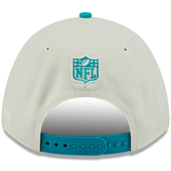 Miami Dolphins New Era 2025 NFL Draft 9FORTY A-Frame M-Crown Adjustable Hat Cream/Aqua - NFL