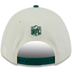 New York Jets New Era 2025 NFL Draft 9FORTY A-Frame M-Crown Adjustable Hat Cream/Green - NFL