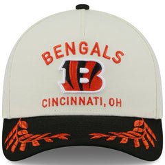 Cincinnati Bengals New Era 2025 NFL Draft 9FORTY A-Frame M-Crown Adjustable Hat Cream/Black - NFL
