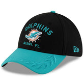 Miami Dolphins New Era 2025 NFL Draft 39THIRTY Flex Hat Black/Aqua - NFL