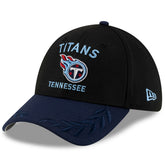 Tennessee Titans New Era 2025 NFL Draft 39THIRTY Flex Hat Black/Navy - NFL