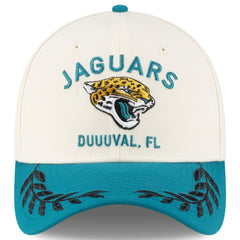 Jacksonville Jaguars New Era 2025 NFL Draft 39THIRTY Flex Hat Cream/Teal - NFL