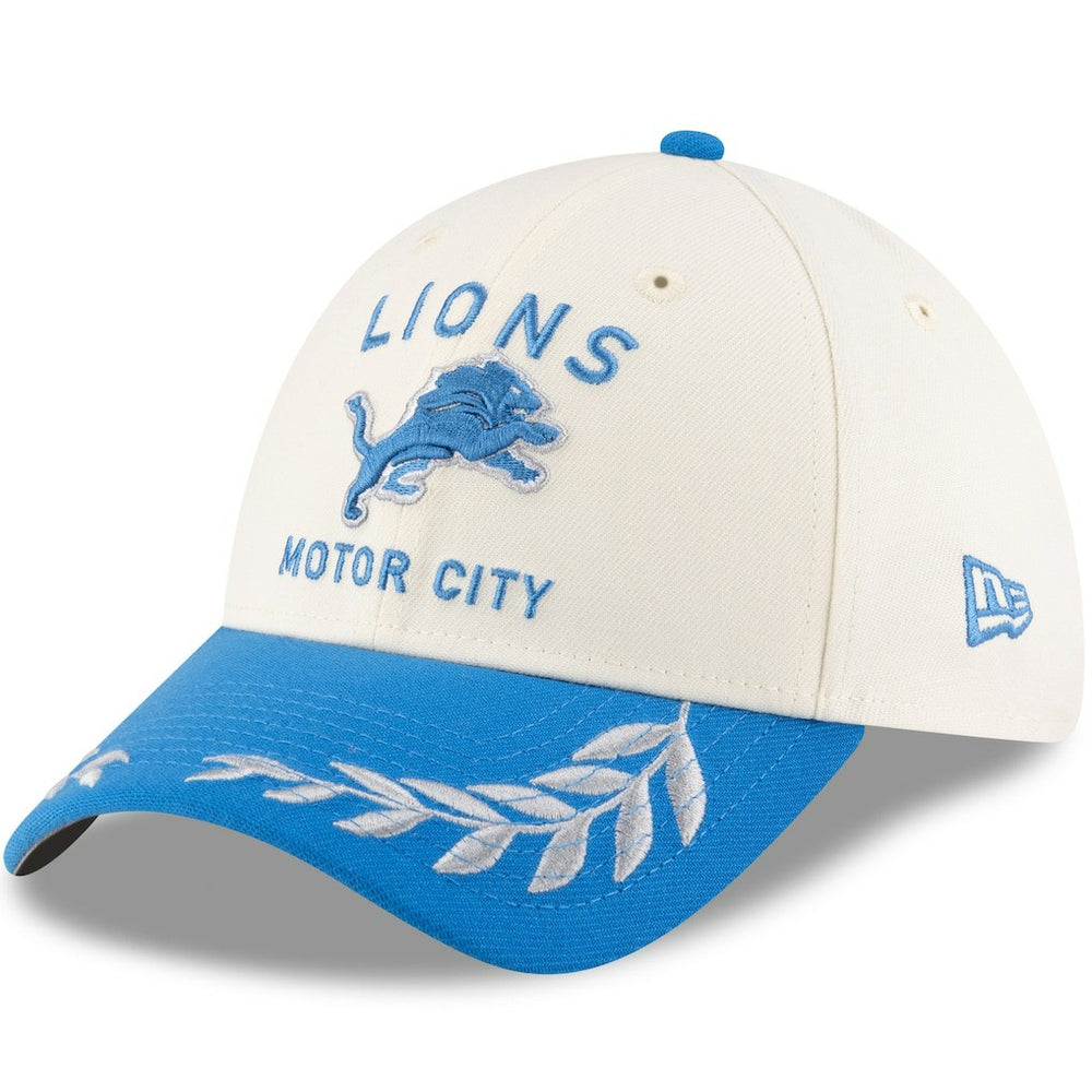 Detroit Lions New Era 2025 NFL Draft 39THIRTY Flex Hat Cream/Blue - NFL