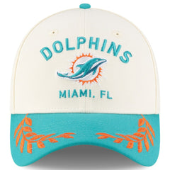 Miami Dolphins New Era 2025 NFL Draft 39THIRTY Flex Hat Cream/Aqua - NFL