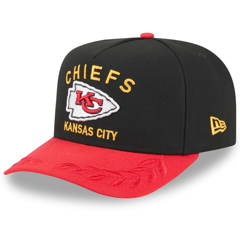 Kansas City Chiefs New Era Youth 2025 NFL Draft A-Frame 9FIFTY Snapback Hat Black/Red - NFL
