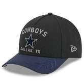 Dallas Cowboys New Era Youth 2025 NFL Draft 9FORTY A-Frame M-Crown Adjustable Hat Black/Navy - NFL
