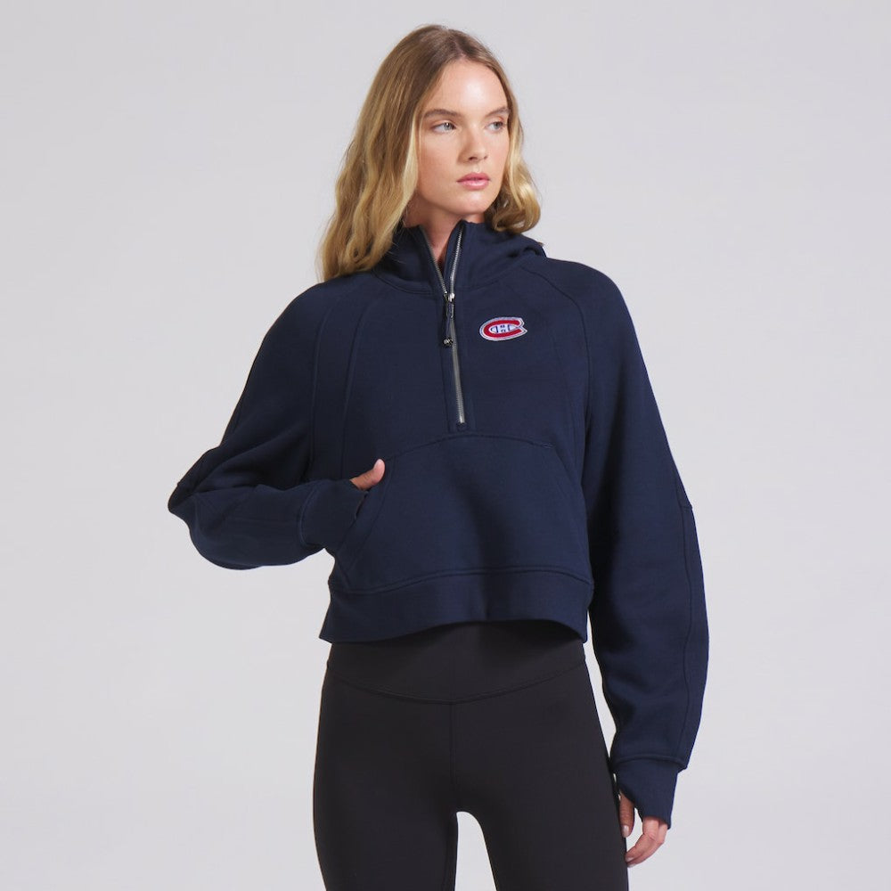 Montreal Canadiens - lululemon Women's Scuba Oversized Half-Zip Hoodie True Navy