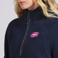 Montreal Canadiens - lululemon Women's Scuba Oversized Half-Zip Hoodie True Navy