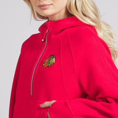 Chicago Blackhawks lululemon Women's Scuba Oversized Half-Zip Hoodie True Red