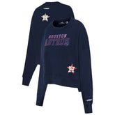 Houston Astros Pro Standard Women's Game Day Classics Crewneck Pullover Sweatshirt Online