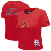 St. Louis Cardinals Pro Standard Women's Game Day Classics Baby Doll Cropped T-Shirt Clearance