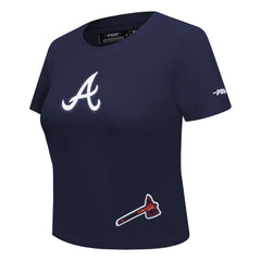 Atlanta Braves Pro Standard Women's Game Day Classics Baby Doll Cropped T-Shirt Sale
