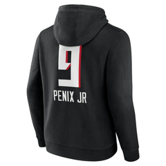 Michael Penix Jr. Atlanta Falcons Name & Number Team Wordmark Pullover Hoodie Black - NFL