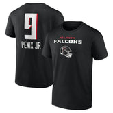 Michael Penix Jr. Atlanta Falcons Name & Number Team Wordmark T-Shirt Black - NFL
