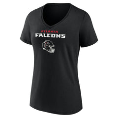 Michael Penix Jr. Atlanta Falcons Women's Name & Number Team Wordmark V-Neck T-Shirt Black - NFL