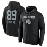 Brock Bowers Las Vegas Raiders Name & Number Team Wordmark Pullover Hoodie Black - NFL