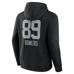 Brock Bowers Las Vegas Raiders Name & Number Team Wordmark Pullover Hoodie Black - NFL